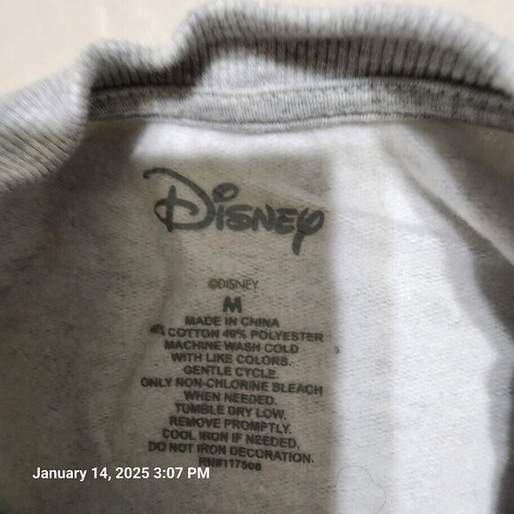 Alice In Wonderland Sweatshirt Size M Gray Pull Over Long Sleeves Graphic Disney - Picture 5 of 8